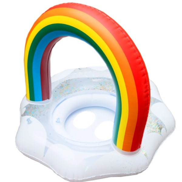 GroupM børns fortykkede pailletter regnbue sky sædering baby svømmering baby siddende ring
