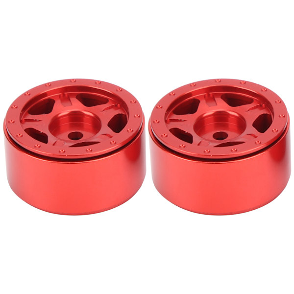 2 stk RC aluminiumslegering hjulnav for Axial SCX24 90081 1/24 RC biloppgraderingsdeler Rød