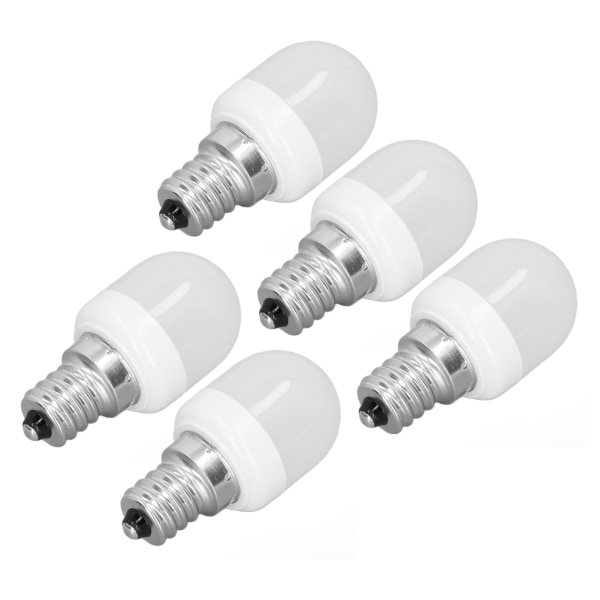 5 stk. pærer E12 gevind blødt lys 1,5W 75LM LED pærer til skrivebordslampe loftsventilatorlampe væglampe AC220V varmt lys 6000K