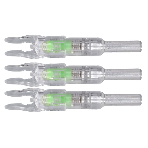3 stk. lysende piler Automatic Lighting 6,2 mm Innvendig diameter Bueskyting Skaft Lysende pilhale for utendørs grønn