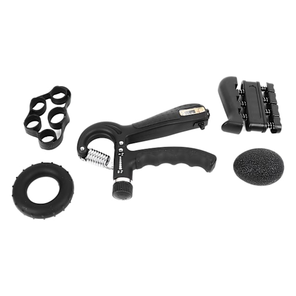 5 stk. Grip Strengthener Trainer Kit Håndtreningsball Finger Trainer Bærbar Håndgrep Treningssett for Hjemmekontor