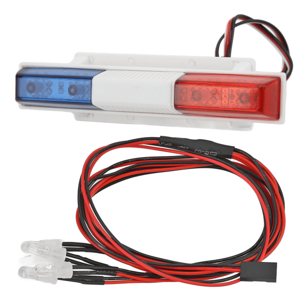 RC-auton LED-valot kaukosäätimen telaketjusimulaatio salama lamppupalkki valkoinen valo, 4 neliövaloa
