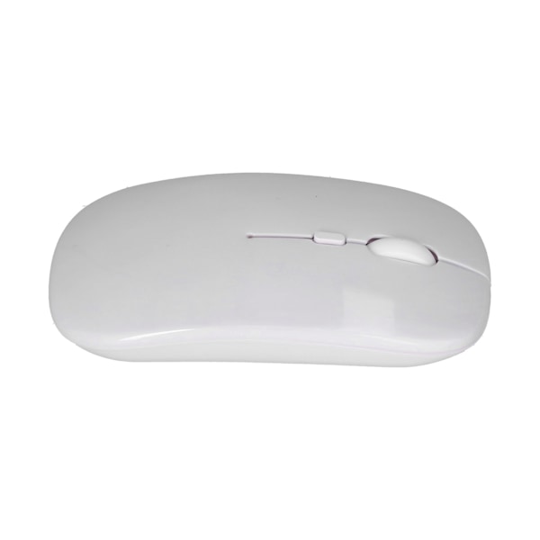 Trådløs Mus Genopladelig DualMode 2.4G Ergonomisk Lydløs Optisk Computer Tilbehør (Hvid)