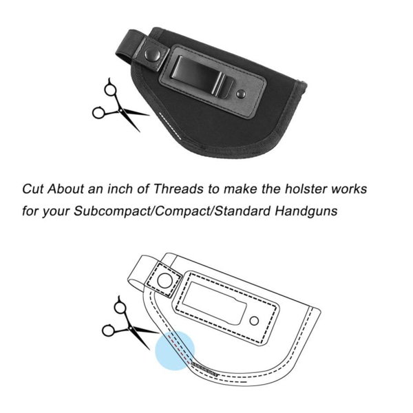 Innvendig linning skjult bærehylster Utendørs skjult bærehylster med høyre pistol