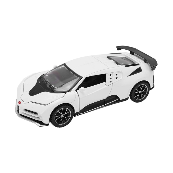 1:32 Skala zinklegering modell bil Diecast Pull Back Ljud Lätt leksaksbil modell för barnVit