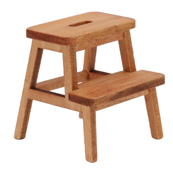 1/12 Dockhus Pall Vivid 4 Stolsben 2 Steg Lätt Rektangel Form Mini Dockhus Möbler Pall Trä