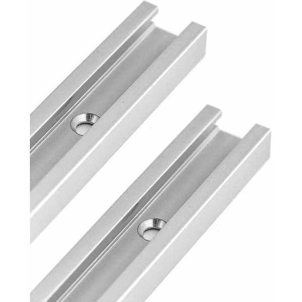 T-spor i aluminium for bordsag og overfres, 500 mm - sett med 2