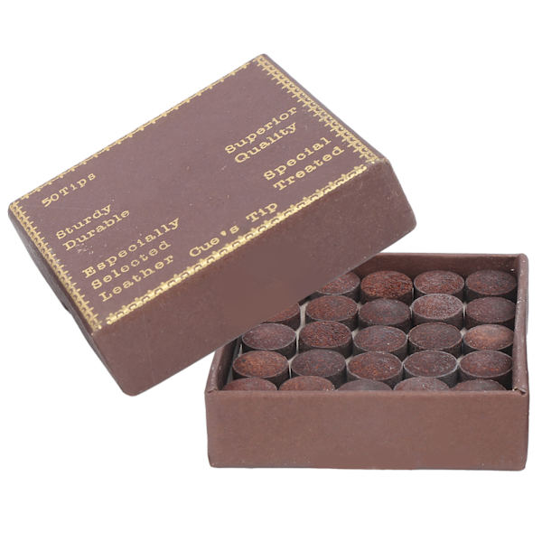 50 stk/eske 10 mm køtipssett Snooker rødt skinn Cue Stick tips for Pool Eight Ball