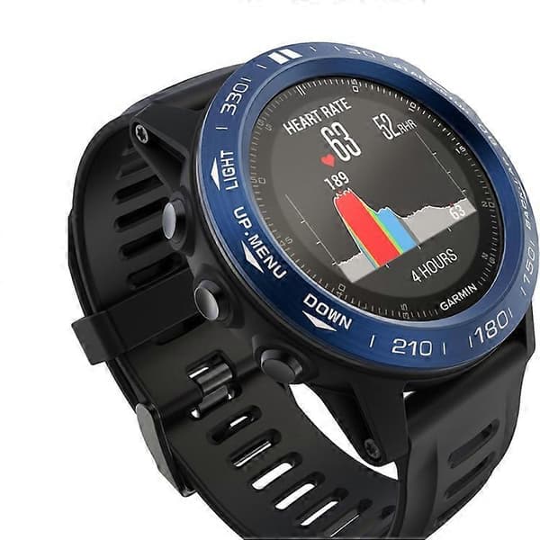 For Garmin Fenix 3/3 HR Smart Watch Stålram, B Versjon Blue Ring White Letter