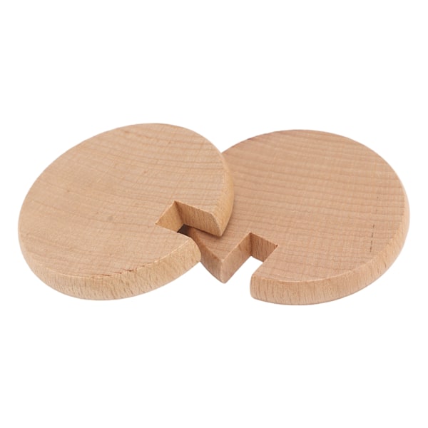 2PCS Montessori Interlocking Disc Beech Round Wood Baby Developmental Toys for Early Education Home