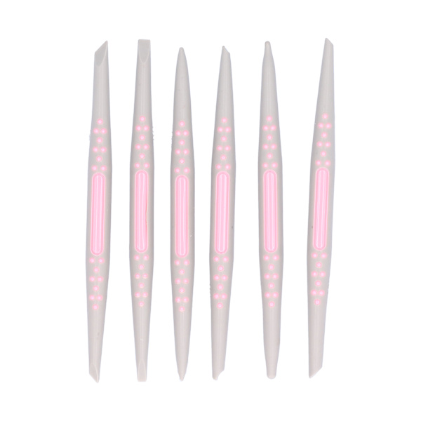 6 stk Fondant Carving Pen Plast Kake Dekorering Modellering Pen DIY Baking Tilbehør
