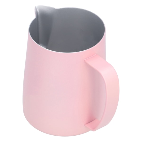 Melkeskummerkopp 304 Rustfritt Stål Tykk Kaffe Latte Melkekanne 600ml Rosa