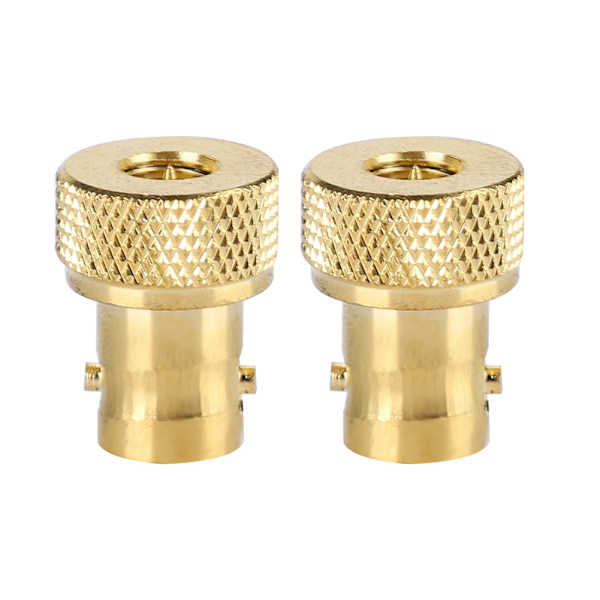 2 st Guld BNC Hona Till SMA Hane Convert Adapter Connector