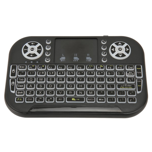 2,4 GHz mini trådlöst Bluetooth tangentbord med pekplatta Bakgrundsbelyst bärbart tangentbord Fjärrkontroll för bärbar PC TV Box