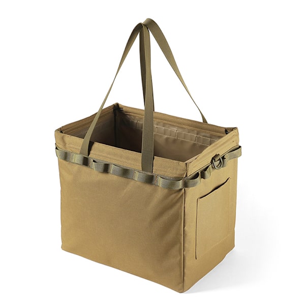 Camping Oppbevaringspose Stor Kapasitet Multifunksjonell Sammenleggbar Utility Tote Bag for Piknik Reise Bil Khaki