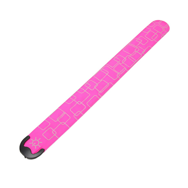 LED-säkerhetsarmband med USB-laddning, 3 justerbara nivåer, armband för utomhuslöpning på natten, rosa