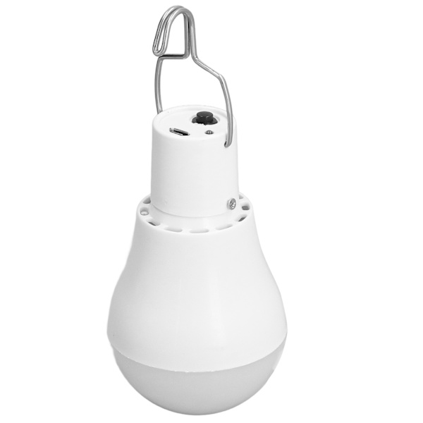 Solcellelyspære, energibesparende hvitt lys, USB-solcelle-LED-lyspære for utendørs camping, nødsituasjon med krok