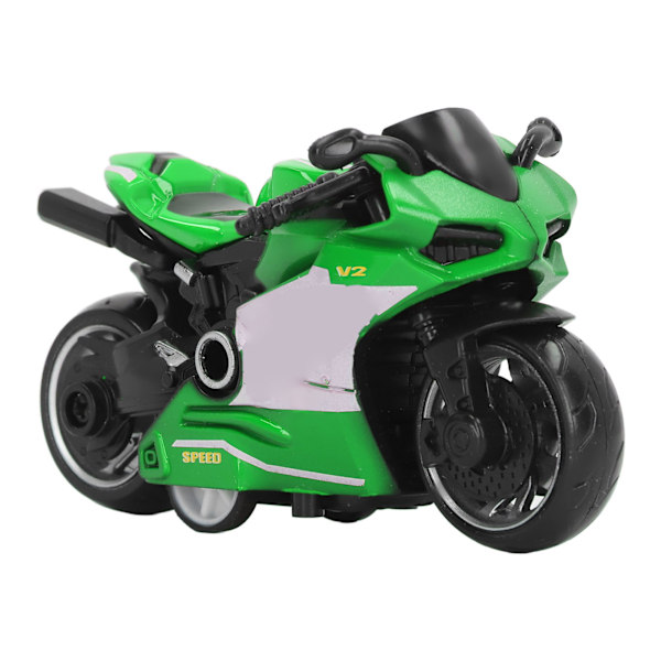 Drag tillbaka motorcykel leksak innovativ simulering legering motorcykel modell för barn presenter samling grön