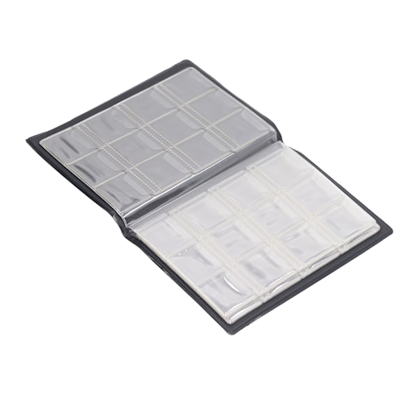 Myntsamlingsalbum PVC Slitstark Lätt Bärbar Mynthållare Bok för Samlare Svart