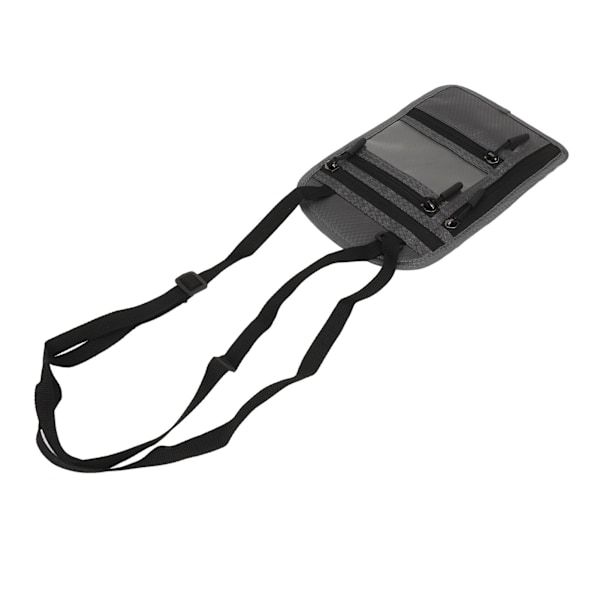 Passfodral Halsplånbok Nylon Stöldskydd Vattentätt Lagerdesign Reseplånbok för Hals för Män Kvinnor Mörkgrå