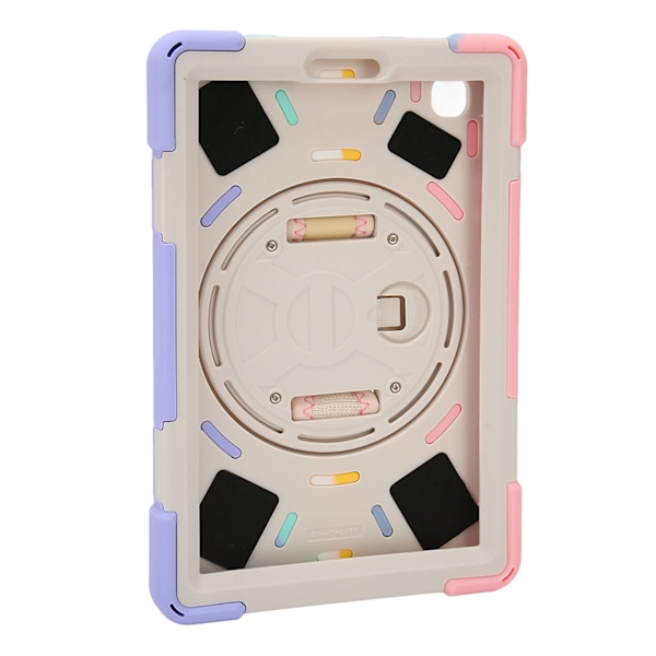 Tablettveske med Fallbeskyttelse, Robust Veske med Håndstropp, Stativ og Skulderstropp for Galaxy A7 Lite T220 T225 8,7 tommer Fargerik Rosa