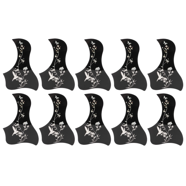 10 ST Guitar Guard Skrapplatta PVC Akustisk gitarr Pickguard Stråkinstrument Tillbehör Silver