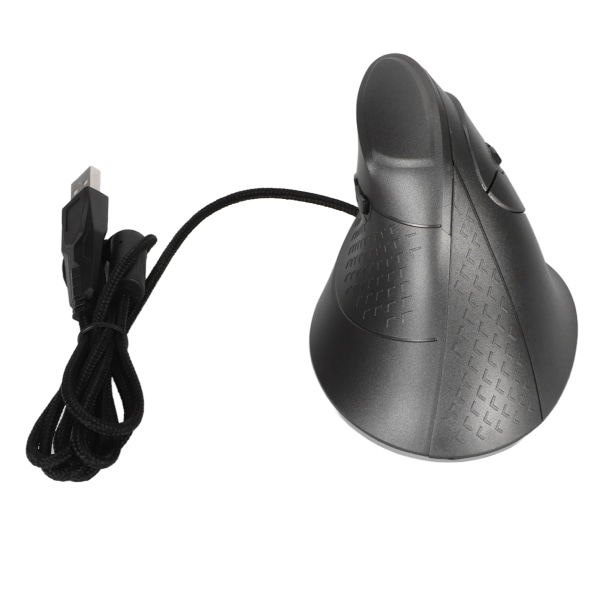 Vertikal mus 7 programmerbara knappar RGB 11 Ljuslägen Justerbar DPI Trådbunden Ergonomisk vertikal mus för Game Player Grå