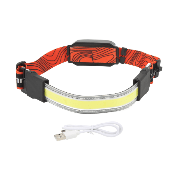 LED-strålkastare Starkt ljus USB -uppladdningsbart fiskestrålkastare för utomhusaktiviteter