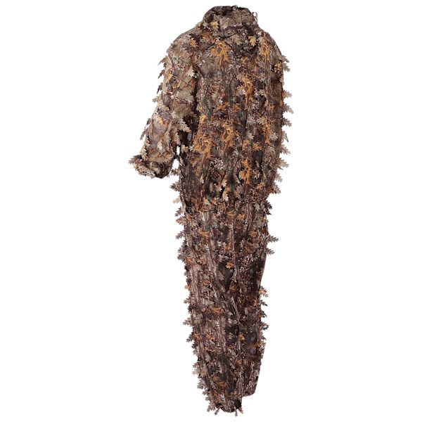 Ruskea villi naamiointi Ghillie-puku 3D-lehtitakit ja housusarja Set metsästykseen