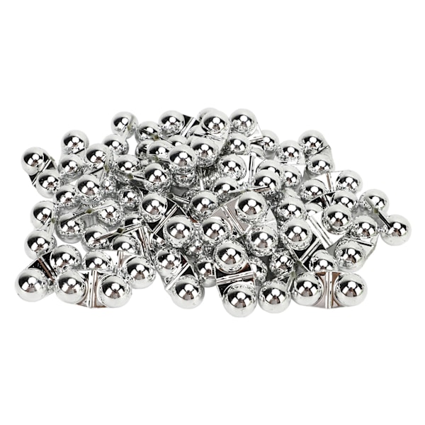 50 STK Fiske Dobbel Rangle Metall Havfiske Attraktor Bell Beads med plastveske for å lokke fisk Sølv