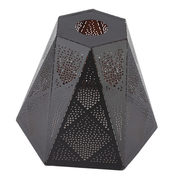 Lamp skärm smidesjärn ihålig design modern stil korrosionsbeständig bordslampa skärm för E27 E26 lamphållare
