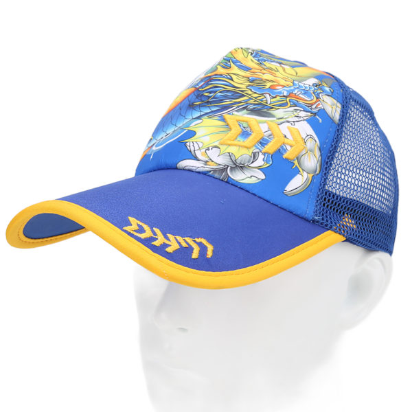 Fiskehat Polyester Nylon One Size Justerbar åndbar, svedtæt kasket til udendørs sportsblå