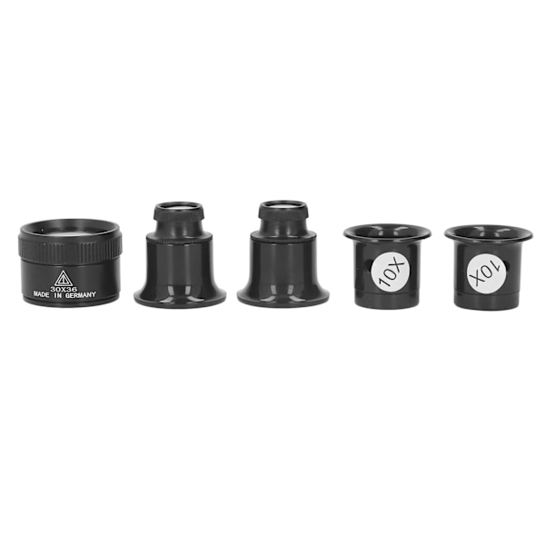 5 st monokulär förstoringsglas 10X 20X 30X 30x36mm multifunktionell lätt bärbar ögonförstoringsglas