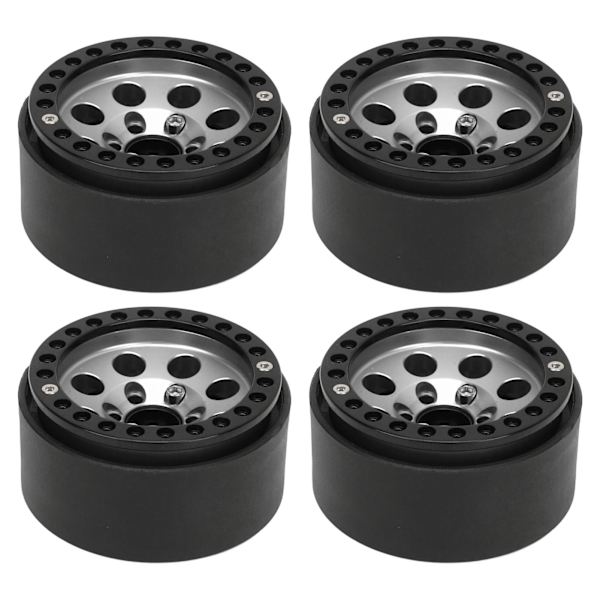 4kpl RC Vanteen Kehä 1.9 Tuuman Alumiiniseos Vakaa RC Auton Pyörän Napa Axial SCX10 II III Hopea