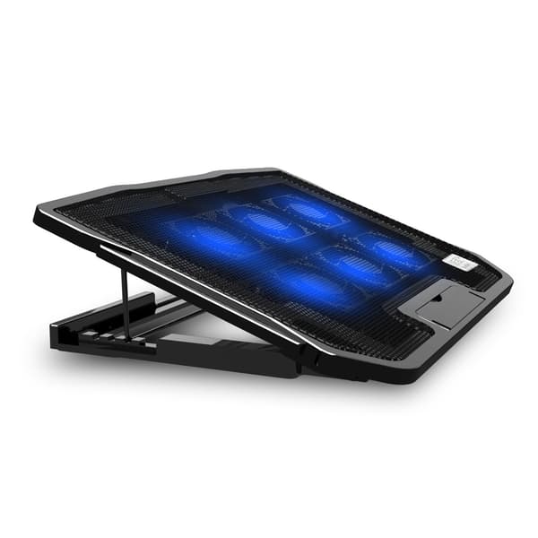 Bærbar PC-kjøler med LED-lys Dobbel USB Notebook PC Kjølepute Datamaskin Kjølevifte Stativ