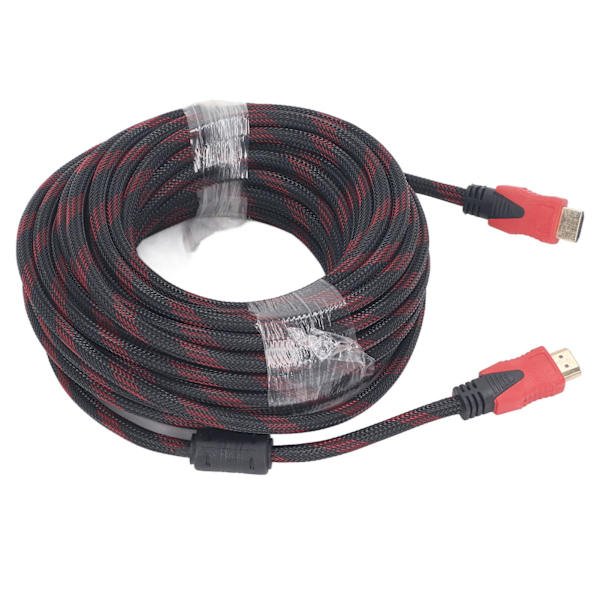 HD Multimedia Interface Kabel 49ft Længde TV Computer Projektor HD Ledning Rød Sort Stabil Transmission HD Kabel