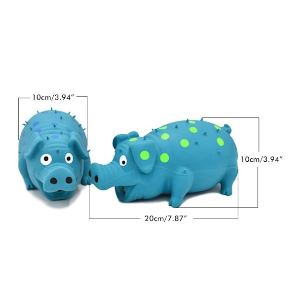 Pig Squeaky Dog Toy Interaktiv Hundtugg Leksak Gummi Gris Hund Leksak för Små Medelstora Stora Hundar
