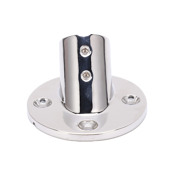 Båd Gelænderbeslag Rustfrit Stål 45 Graders Rund Base Rør Marine Hardware Flange Base Dæksrælings Tilbehør 25mm/1in