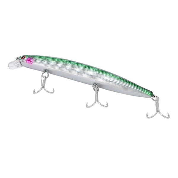 Korroosionesto Minnow Lure 3D Eyes Fishing Hard Bait -kalastusvälineet 3 terävällä väkäselläNo. 2