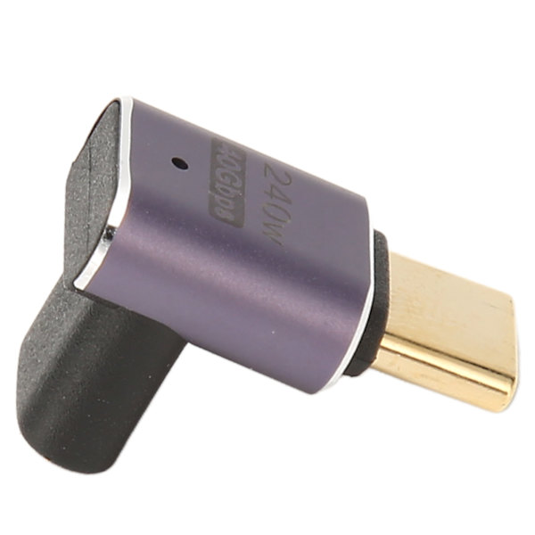 USB C oikeakulmasovitin naaras-uros 40Gbps PD240W lataus 8K 60Hz Middle Bend Type C 4.0 sovitin PC-puhelimeen