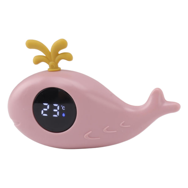 Baby Badetermometer Digital Tegneserie Sød Hval Termometer Multifunktionelt Vandmåling Pink