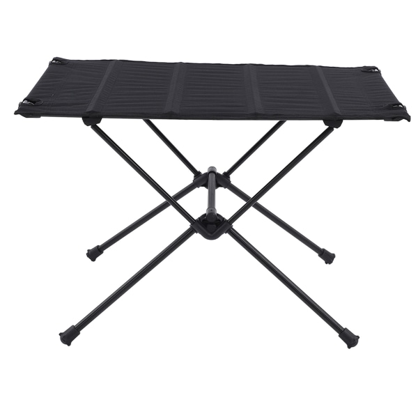 Bærbart Oxford Cloth Camping Sammenleggbart Bord Multifunksjonelt Piknikbord i aluminium Svart