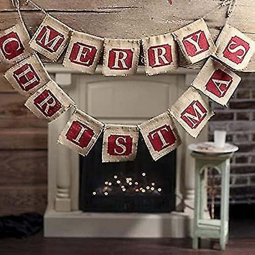 Glædelig Jul jute banner, julepynt