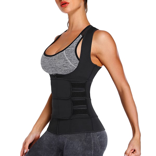 Kvinder talje træner korset lynlås vest Justerbar neopren kropsform Cincher tanktop talje Shapewear