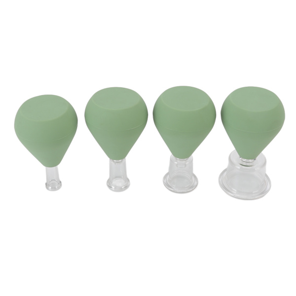 4 st Facial Cupping Therapy Set Hjälp Sömn Strama Hud Minska Fina Linjer Ansikte Vakuumsugkopp för Hemma Skönhetssalong