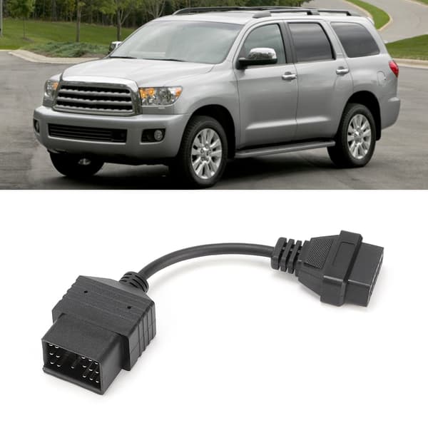17-benet til 16-benet OBD2 Diagnostisk Kabeladapter Konnektor til Toyota