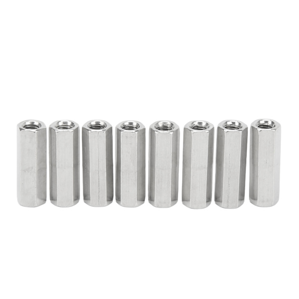 20 stk. sekskant koblingsmøtrik M5x0.8 L25mm rustbestandighed rustfrit stål gevindstangforbindelser