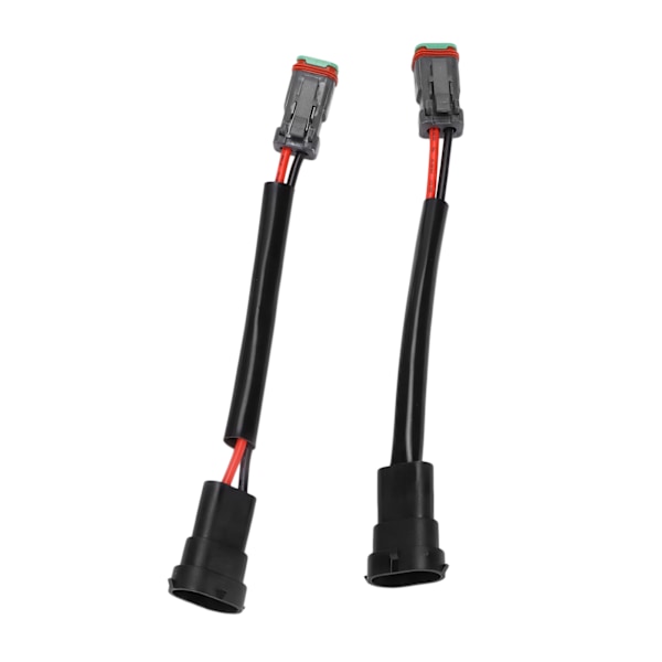 2 stk DT Hunn til H11 Hann Konverteringskabelsett Adapter Vanntett for LED Arbeidslys Lysstang
