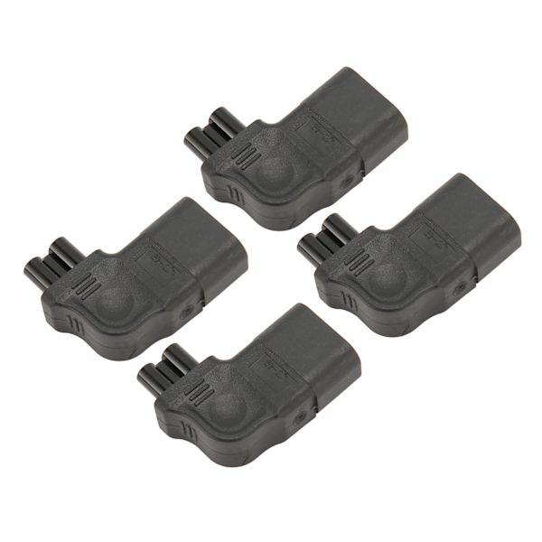 4 kpl IEC320 C14 - IEC320 C5 power 90 asteen oikea kulma IEC320 C14 uros - C5 naaras power 250 V