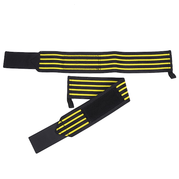 1 Par/ Set Fitness Tyngdlyftning Handledslindor Träning Kompression Handledsstödsbygel Gul Svart